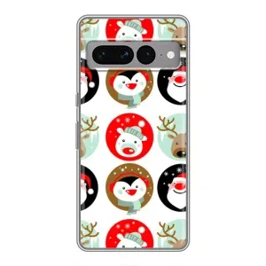 Силіконовий бампер на різдво для Google Pixel 7 Pro (Різдвяний принт)