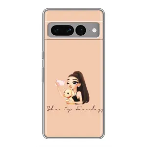 Силіконовый Чохол на Google Pixel 7 Pro з картинкой Модных девушек (З собакою)