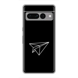 Чохол з картинками на чорному фоні для Google Pixel 7 Pro (Літак)