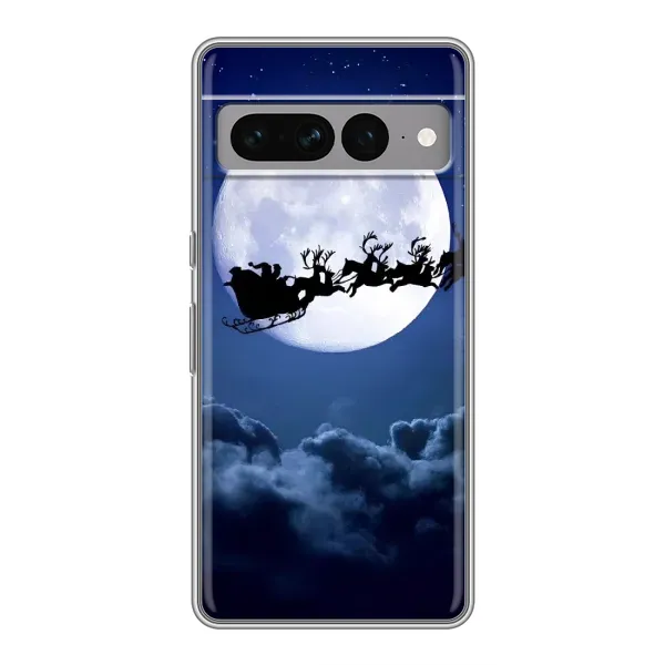 Чехол с рисунком «Санта - луна» для Google Pixel 7 Pro Чехол с рисунком «Санта - луна» для Google Pixel 7 Pro