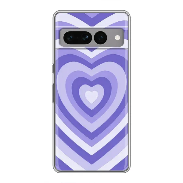 Чехол с рисунком «Сердце фиолет» для Google Pixel 7 Pro Чехол с рисунком «Сердце фиолет» для Google Pixel 7 Pro