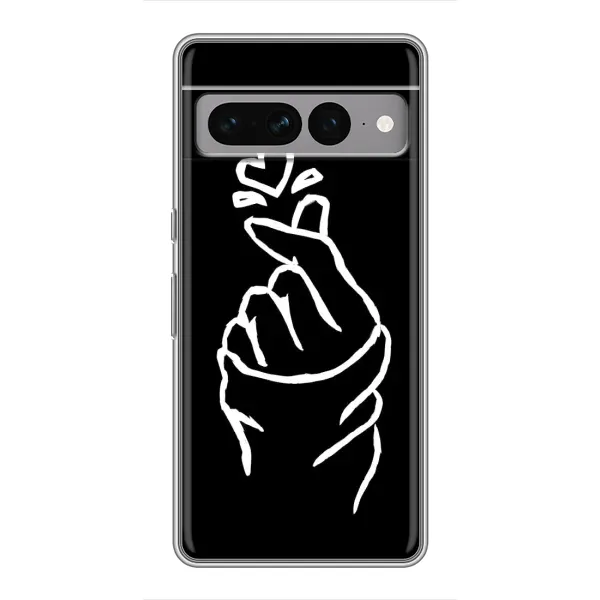 Чехол с рисунком «Сердце на черном» для Google Pixel 7 Pro Чехол с рисунком «Сердце на черном» для Google Pixel 7 Pro