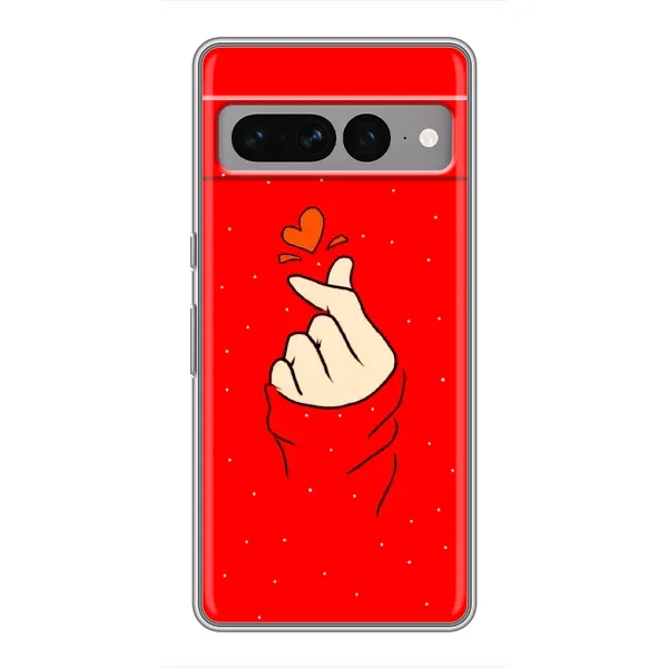 Чехол с рисунком «Сердце на красном» для Google Pixel 7 Pro Чехол с рисунком «Сердце на красном» для Google Pixel 7 Pro