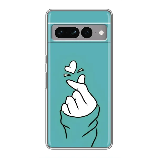 Чехол с рисунком «Сердечко на бирюзовом» для Google Pixel 7 Pro Чехол с рисунком «Сердечко на бирюзовом» для Google Pixel 7 Pro