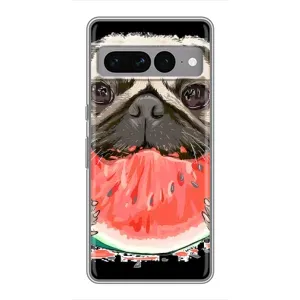 Чехол (ТПУ) Милые собачки для Google Pixel 7 Pro (Смешной Мопс)
