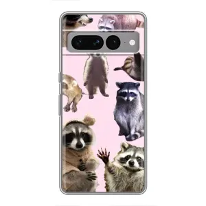 Силиконовый Чехол с Енотами на Google Pixel 7 Pro (Смешные Еноты)
