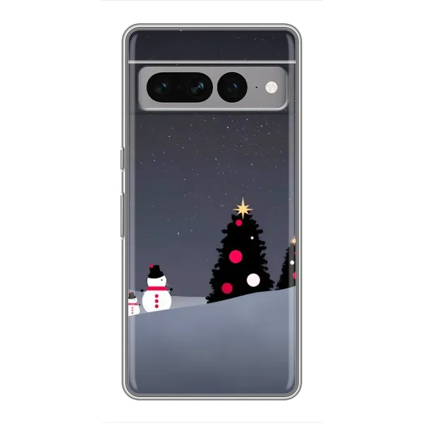 Чехол с рисунком «Снеговички» для Google Pixel 7 Pro