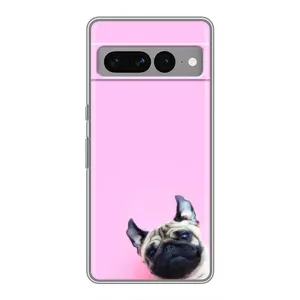 Бампер для Google Pixel 7 Pro с картинкой "Песики" (Собака на розовом)