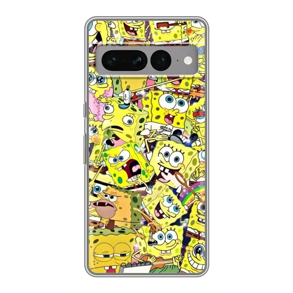 Чехол с рисунком «Спанч Боб Арт» для Google Pixel 7 Pro Чехол с рисунком «Спанч Боб Арт» для Google Pixel 7 Pro