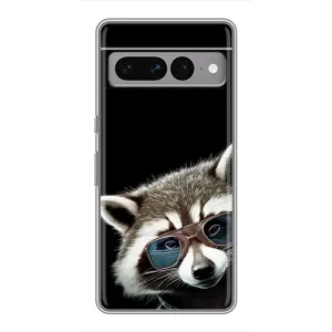Силиконовый Чехол с Енотами на Google Pixel 7 Pro (Стильный Енот)