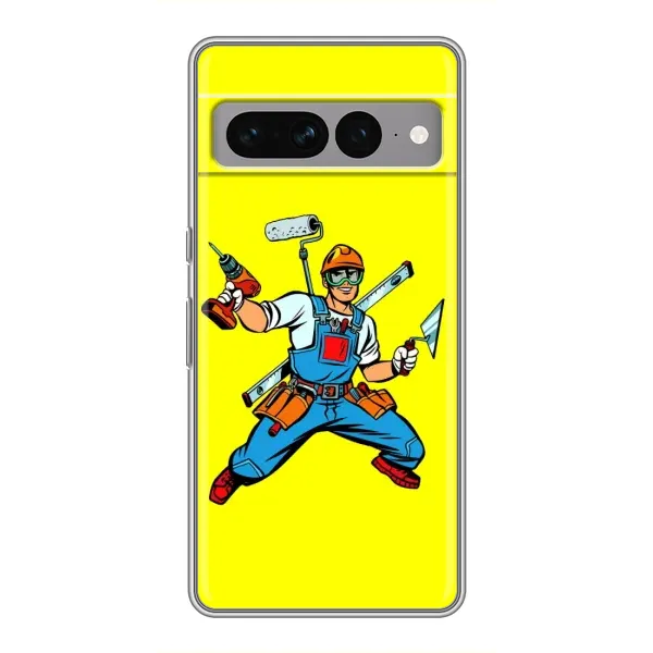 Чехол с рисунком «Строитель» для Google Pixel 7 Pro