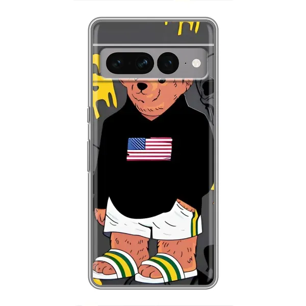 Чехол с рисунком «Teddy USA» для Google Pixel 7 Pro Чехол с рисунком «Teddy USA» для Google Pixel 7 Pro