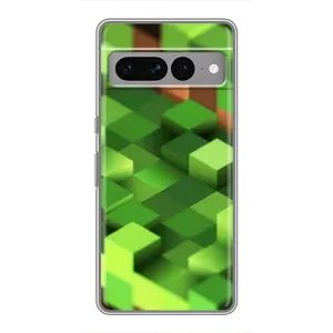 Чехлы для Google Pixel 7 Pro (Персонажи Майн Крафт) (Текстура)