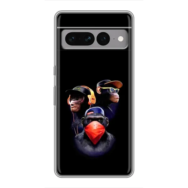 Чехол с рисунком «Три обезьяны» для Google Pixel 7 Pro