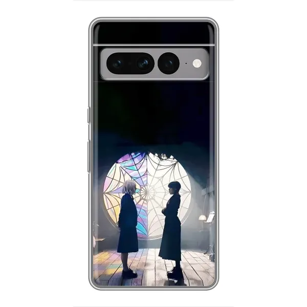 Чехол с рисунком «Уэнсдей и Энди» для Google Pixel 7 Pro Чехол с рисунком «Уэнсдей и Энди» для Google Pixel 7 Pro