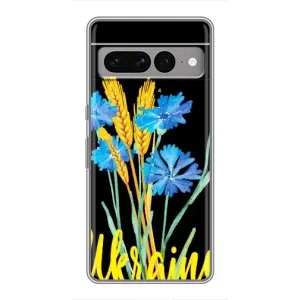 Чехол на Google Pixel 7 Pro Украинский дизайн (Ukraine в цветочках)
