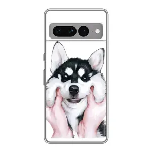 Бампер для Google Pixel 7 Pro с картинкой "Песики" (Собака Хаски)