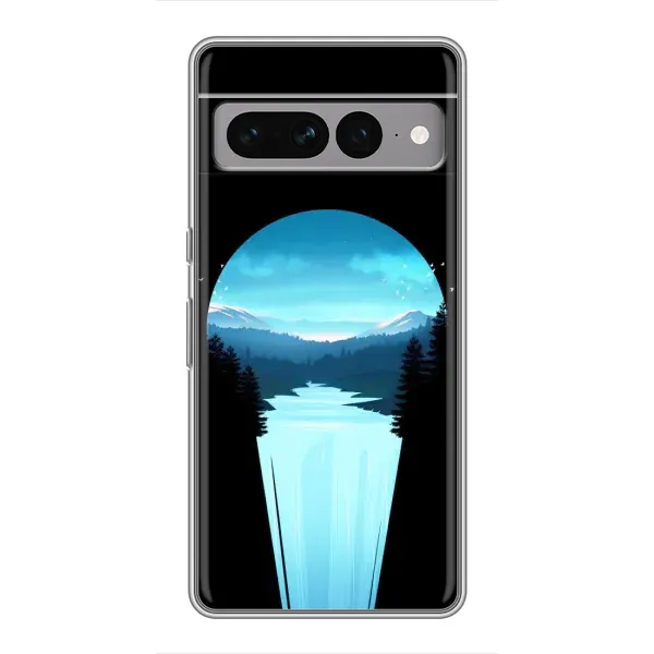 Чехол с рисунком «Синий Водопад» для Google Pixel 7 Pro
