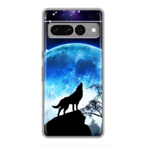 Чехол с Волком на Google Pixel 7 Pro (Воет на луну)