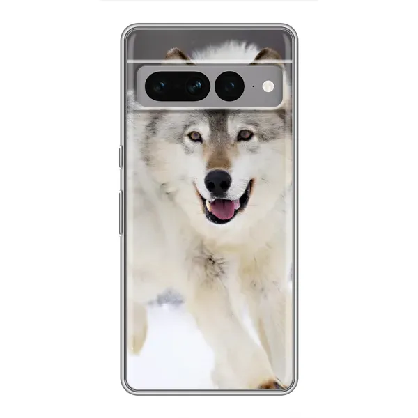 Чехол с рисунком «Волк на снегу» для Google Pixel 7 Pro Чехол с рисунком «Волк на снегу» для Google Pixel 7 Pro