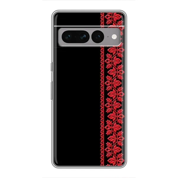 Чехол с рисунком «Вышиванка на черном» для Google Pixel 7 Pro Чехол с рисунком «Вышиванка на черном» для Google Pixel 7 Pro