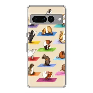 Чохол з Прикольним Принтом на Google Pixel 7 Pro (Йога свинок)