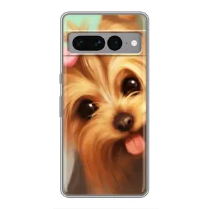 Чехол (ТПУ) Милые собачки для Google Pixel 7 Pro (Йоршенский терьер)