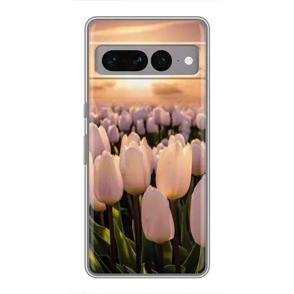 Чехол с рисунком «Закат с цветами» для Google Pixel 7 Pro Чехол с рисунком «Закат с цветами» для Google Pixel 7 Pro