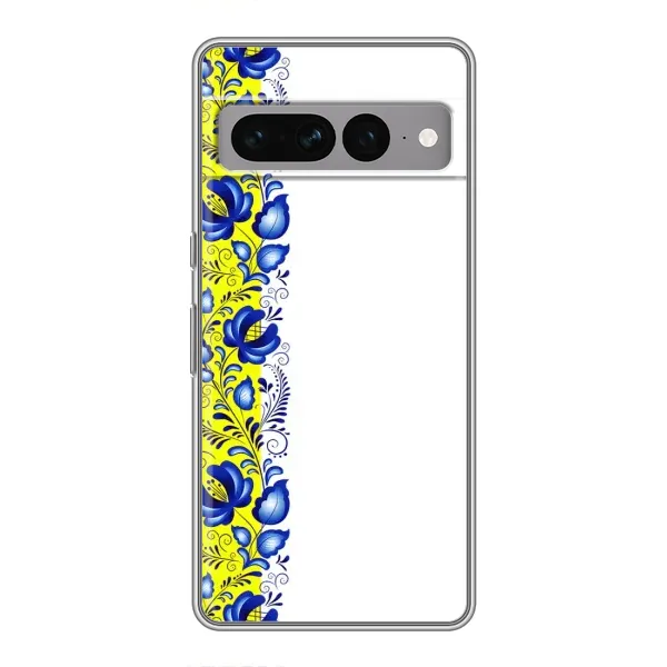 Чехол с рисунком «Желто-синяя вышиванка» для Google Pixel 7 Pro Чехол с рисунком «Желто-синяя вышиванка» для Google Pixel 7 Pro