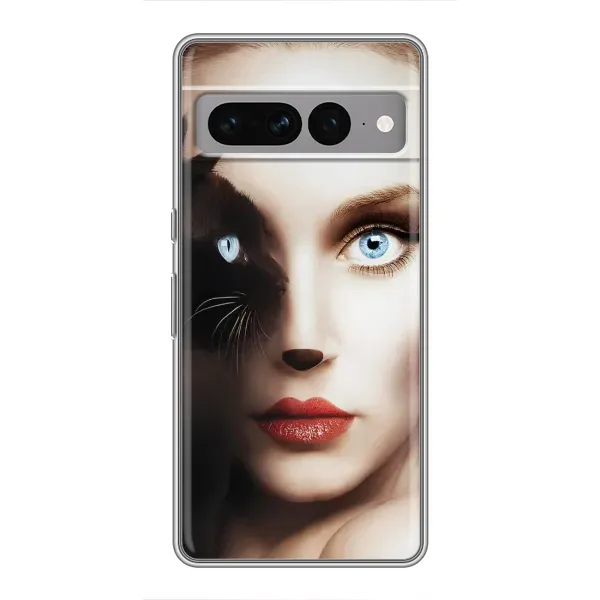Чехол с рисунком «Женщина кошка» для Google Pixel 7 Pro Чехол с рисунком «Женщина кошка» для Google Pixel 7 Pro