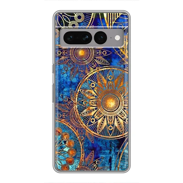 Чехол с рисунком «Золотые узоры» для Google Pixel 7 Pro