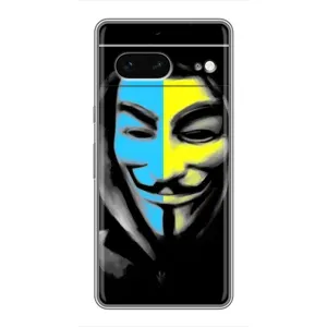 Чехол с Украинской символикой на Гугул Пиксель 7 (Анонимус патриот)