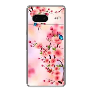 Чехол с принтом САКУРЫ на Google Pixel 7 (Бабочки на сакуре)