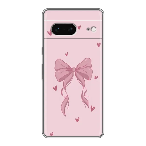 Чехол с рисунком «Бант на розовом» для Google Pixel 7 Чехол с рисунком «Бант на розовом» для Google Pixel 7