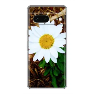 Чехол с ромашками на Google Pixel 7 (Белая ромашка)