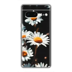 Чехол с ромашками на Google Pixel 7 (Белые ромашки)