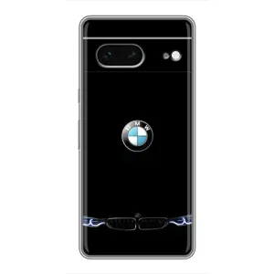 Силиконовый бампер с картинкой машины на Google Pixel 7 (Черный BMW)