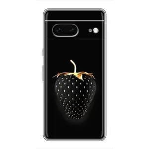 Чехол с изображением  вкусной еды для Google Pixel 7 (Чёрная клубника)