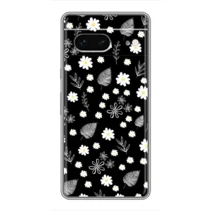 Чехлы с тематикой "ЦВЕТЫ" на Google Pixel 7 (цветение на чорном)