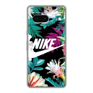 Силіконовый Чохол на Google Pixel 7 з картинкою НАЙК (Квітковий Nike)