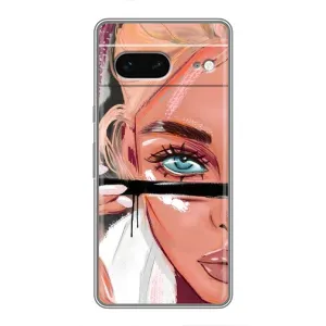 Силіконовый Чохол на Google Pixel 7 з картинкой Модных девушек (Дівчина та вії)