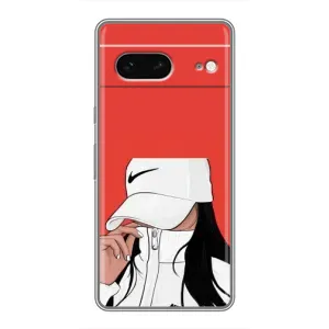 Силіконовый Чохол на Google Pixel 7 з картинкой Модных девушек (Дівчина Nike)