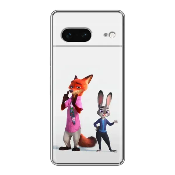 Чехол с рисунком «Джуди и Ник» для Google Pixel 7 Чехол с рисунком «Джуди и Ник» для Google Pixel 7
