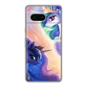 Чехол Unicorn на Google Pixel 7 (Единорожки на тучках)