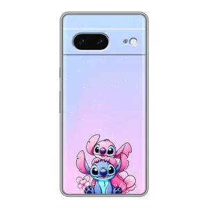 Чехол с рисунком «Энджл и Стич» для Google Pixel 7