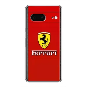Силиконовый бампер с картинкой машины на Google Pixel 7 (Ferrari Logo)