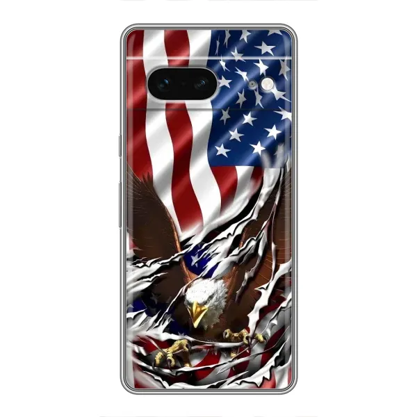 Чехол с рисунком «Флаг USA» для Google Pixel 7