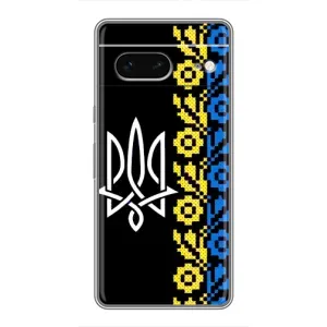 Силиконовый Чехол на Google Pixel 7 (Герб и вышыванка)