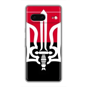 Чехлы УПА (Красно-Чёрный) на Google Pixel 7 (Герб Украины)