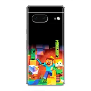 Чехлы для Google Pixel 7 (Персонажи Майн Крафт) (Герой Майнкрафт)